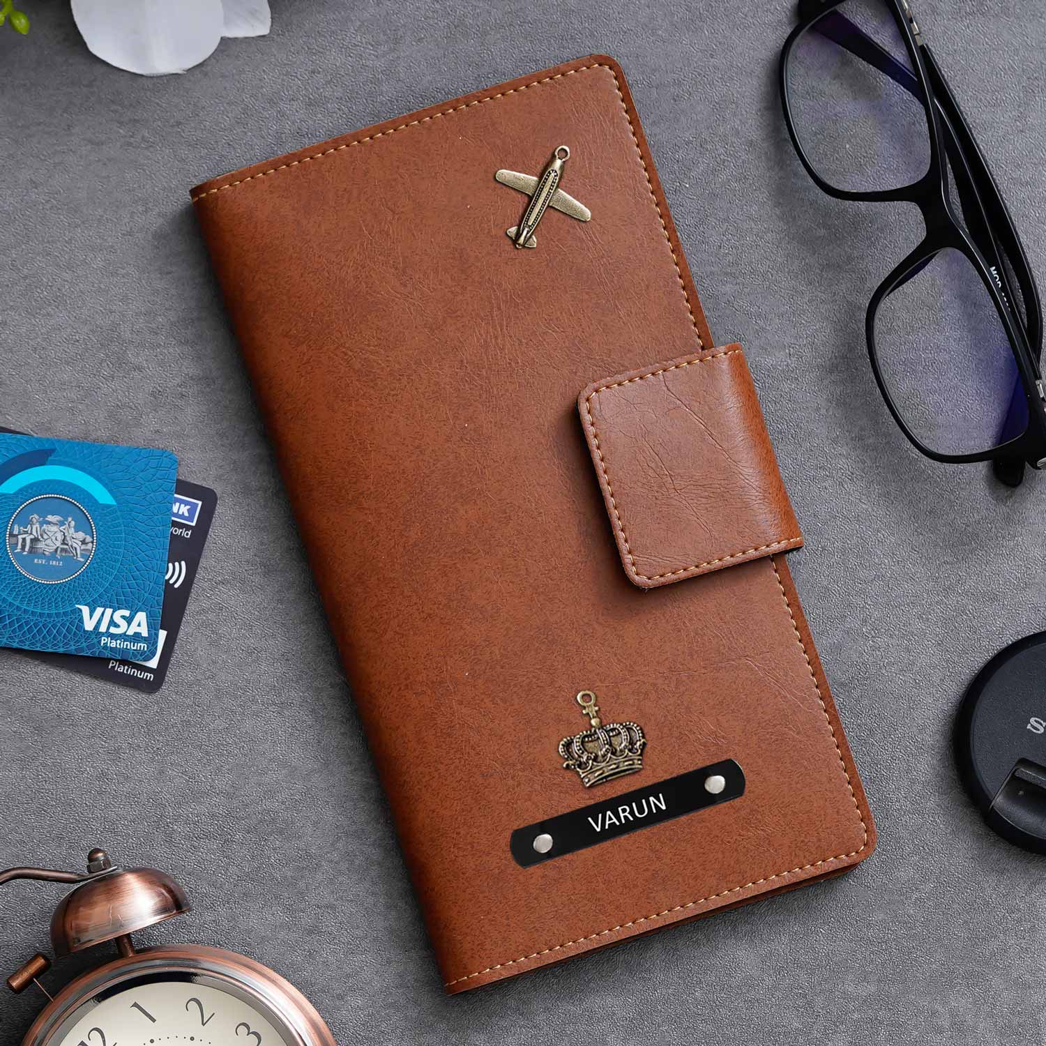 Personalised Long Passport Cover Organiser - The Gifting Era
