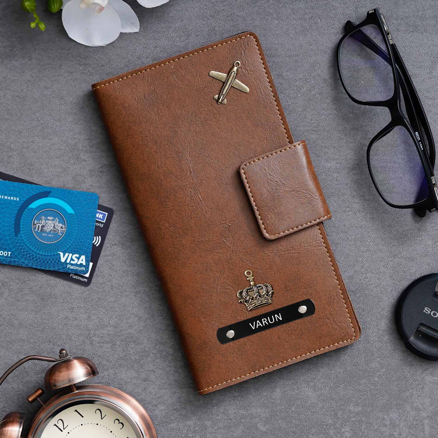 Personalised Long Passport Cover Organiser - The Gifting Era