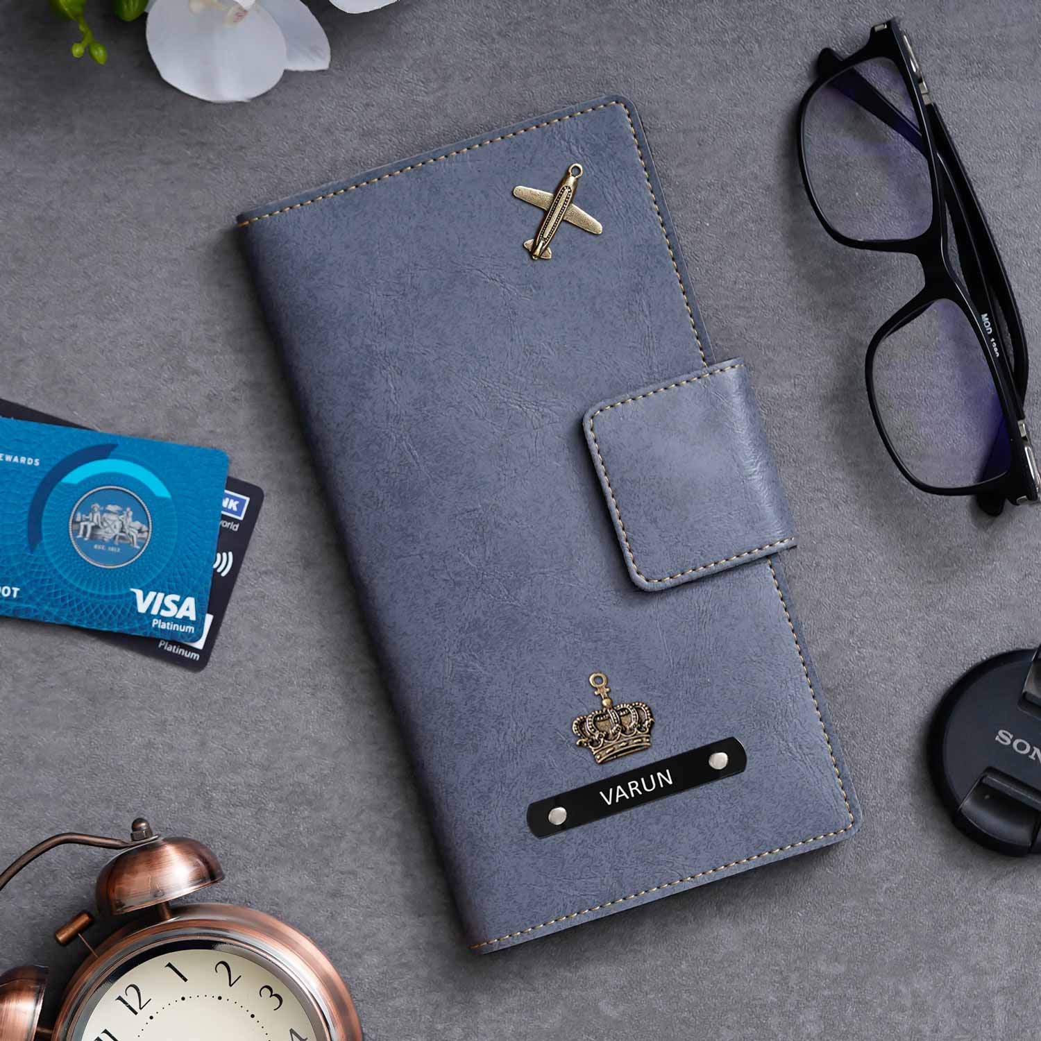 Personalised Long Passport Cover Organiser - The Gifting Era