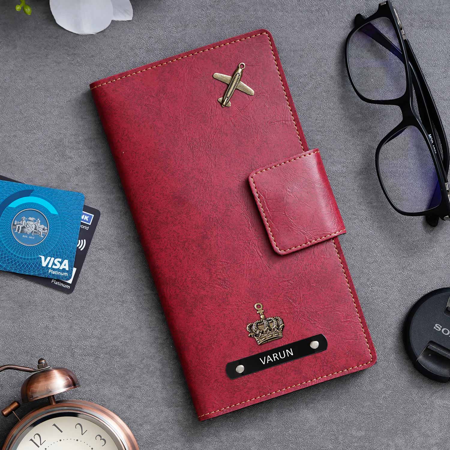 Personalised Long Passport Cover Organiser - The Gifting Era