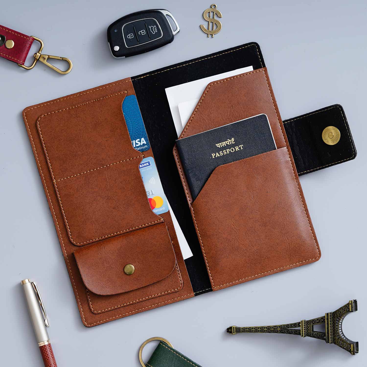 Personalised Long Passport Cover Organiser - The Gifting Era