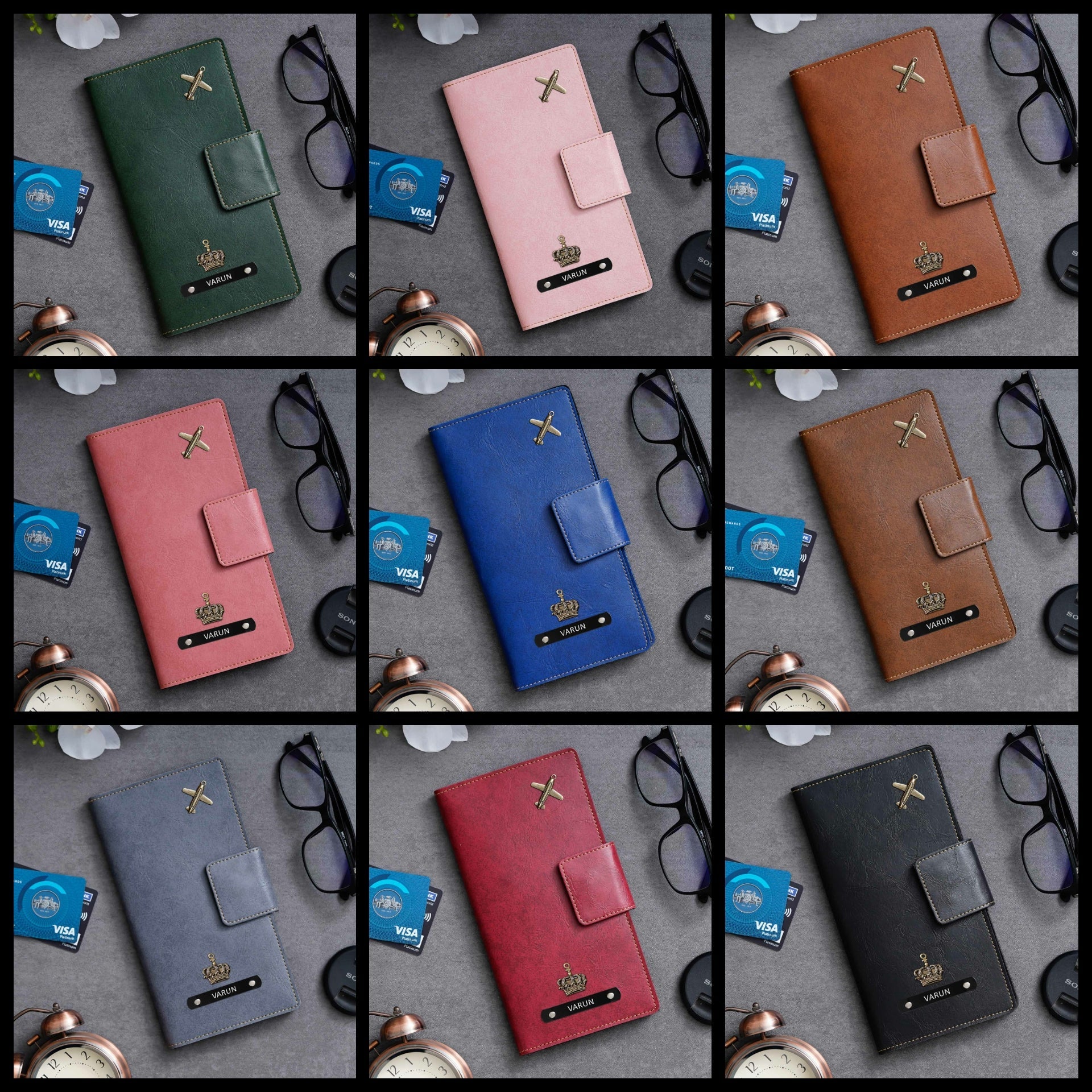 Personalised Long Passport Cover Organiser - The Gifting Era