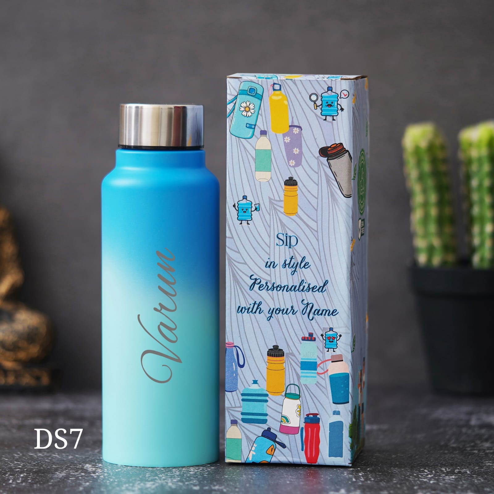 Personalised Classic Steel Double Shade Bottle - 750 ML - The Gifting Era