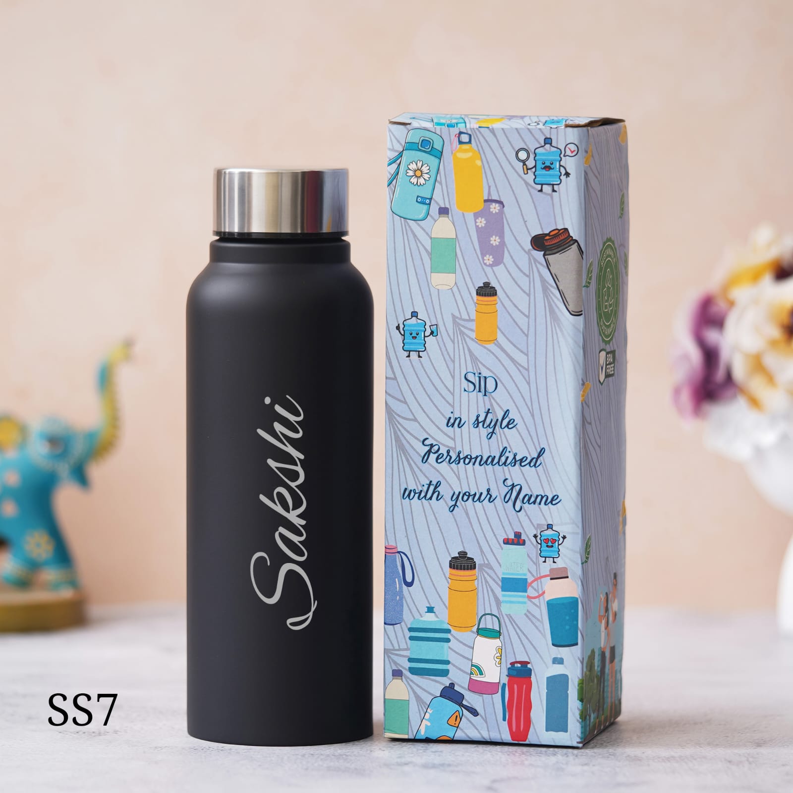 Personalised Classic Steel Single Shade Bottle - 750 ML - The Gifting Era