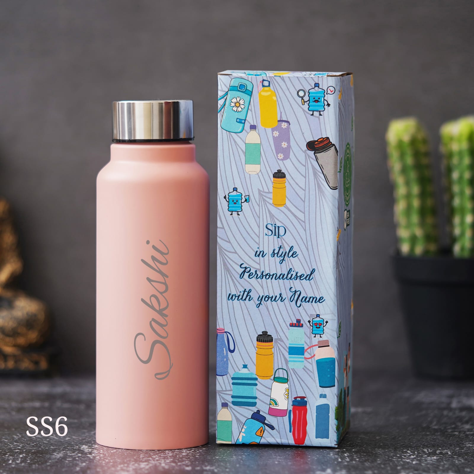 Personalised Classic Steel Single Shade Bottle - 750 ML - The Gifting Era