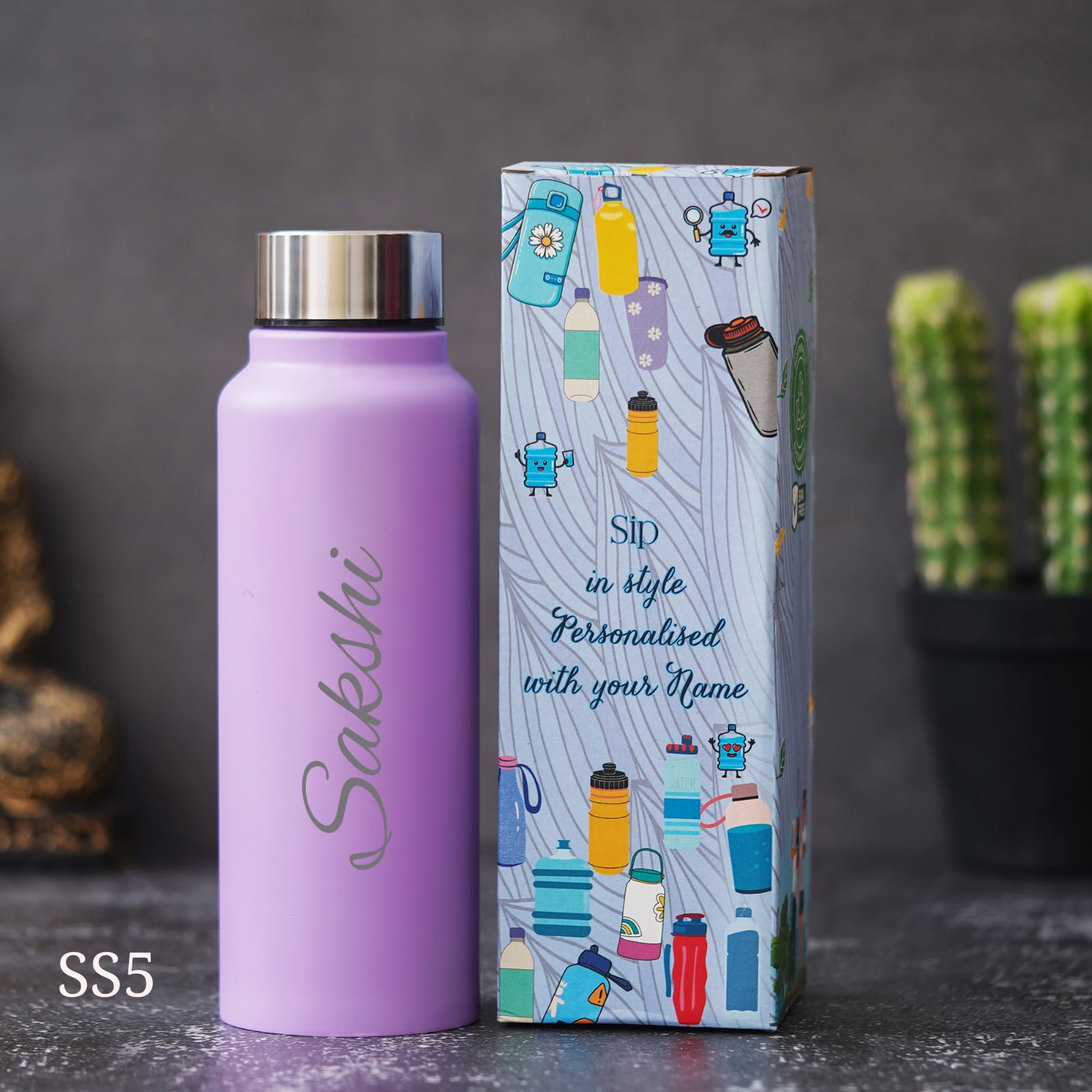 Personalised Classic Steel Single Shade Bottle - 750 ML - The Gifting Era