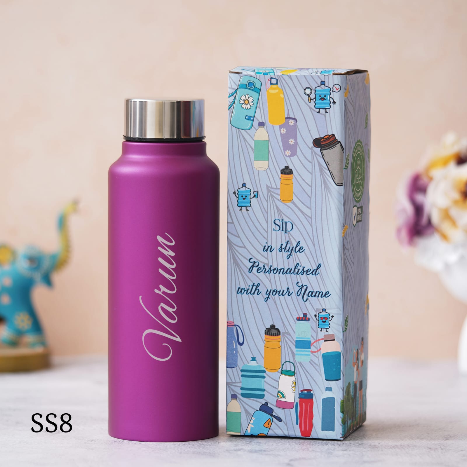 Personalised Classic Steel Single Shade Bottle - 750 ML - The Gifting Era