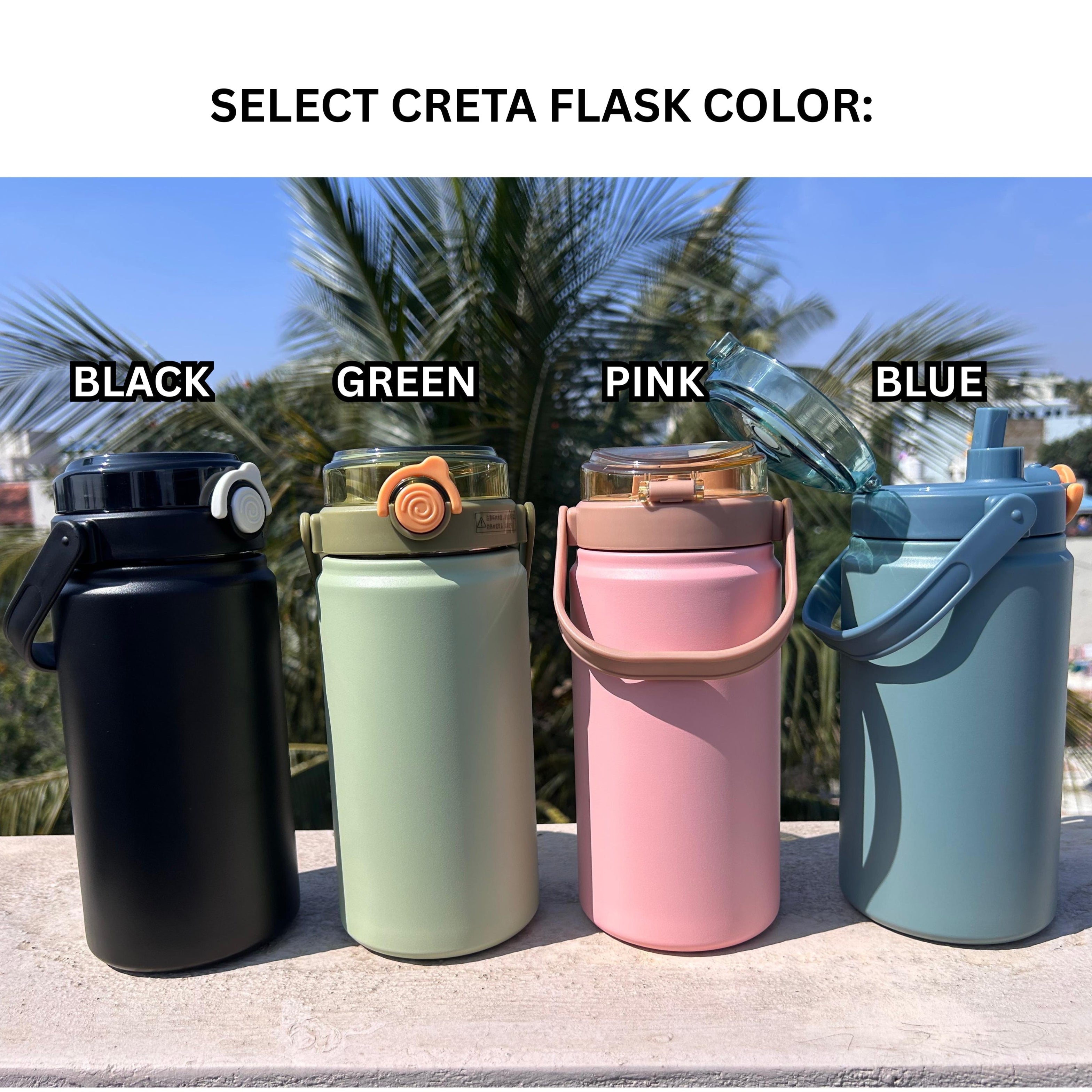 Personalised Creta Hot & Cold Vacuum Flask - 1000 ML - The Gifting Era