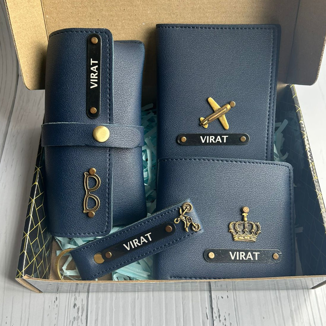 Personalised Imported 4 in 1 Executive Leather Combo for Men's - The Gifting Era