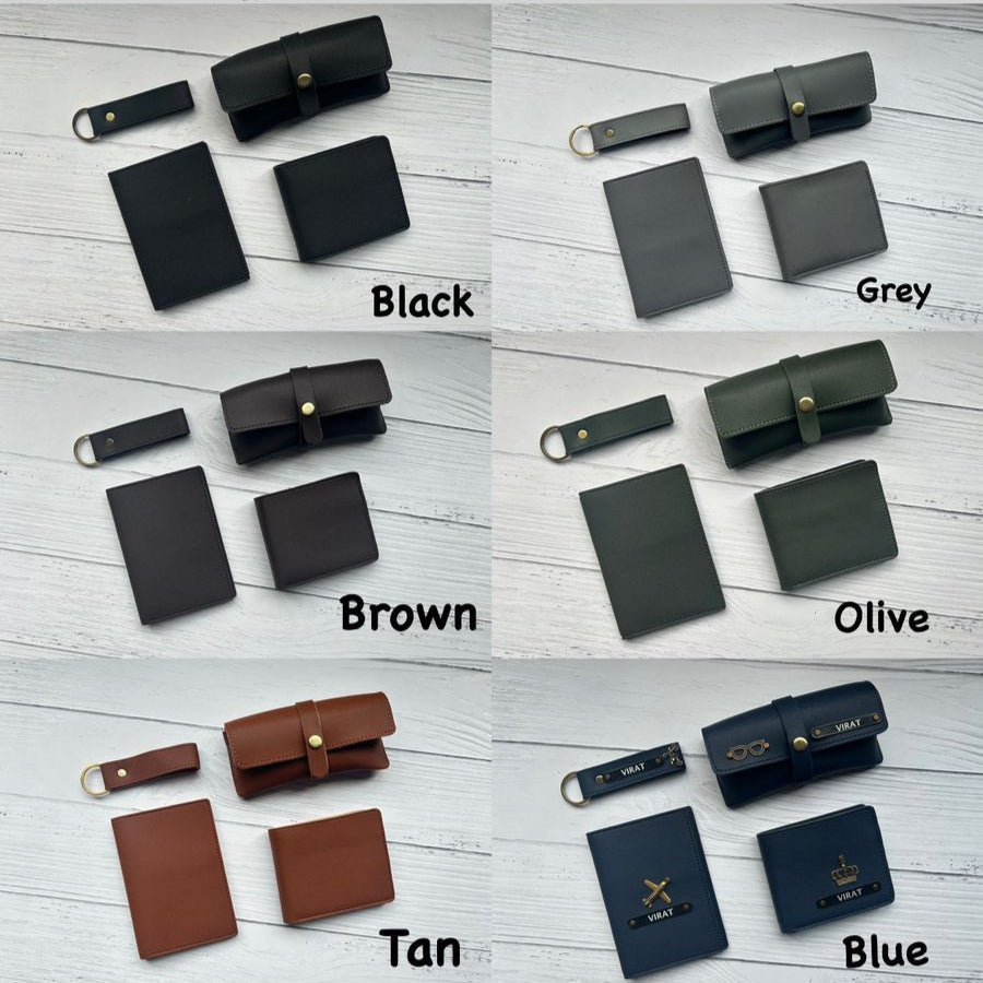 Personalised Imported 4 in 1 Executive Leather Combo for Men's - The Gifting Era
