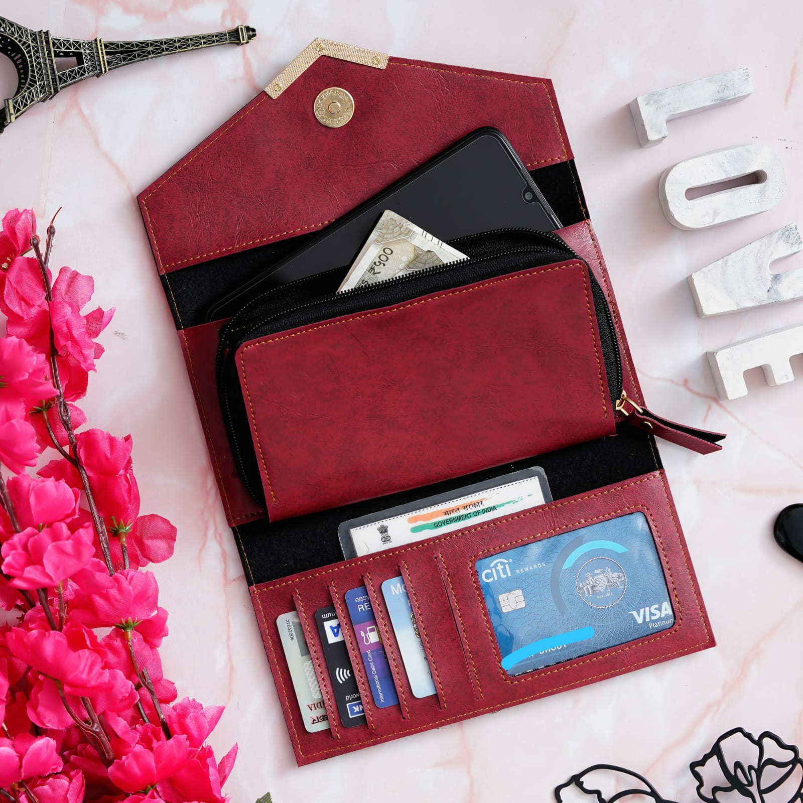 Personalised Imported Leather Travel Set of 4 for Women's - The Gifting Era