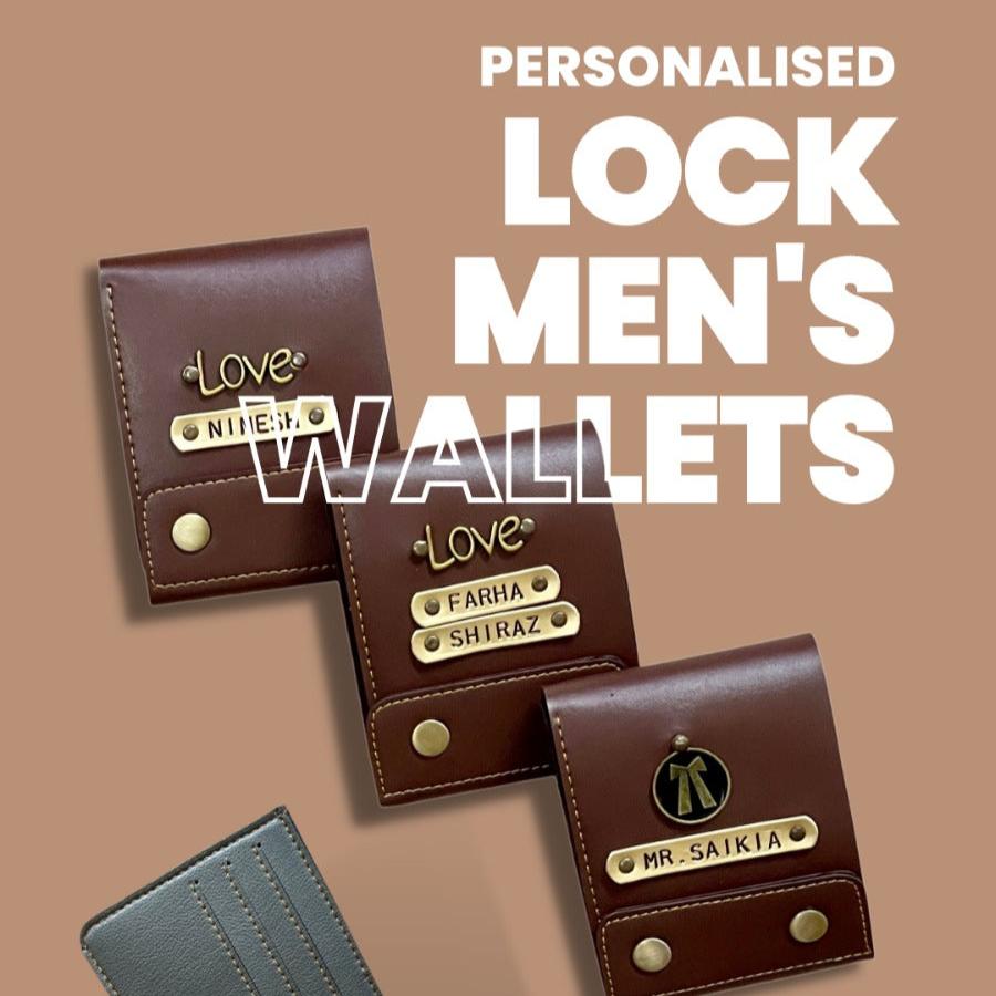 Personalised Lock Mens Wallet - The Gifting Era