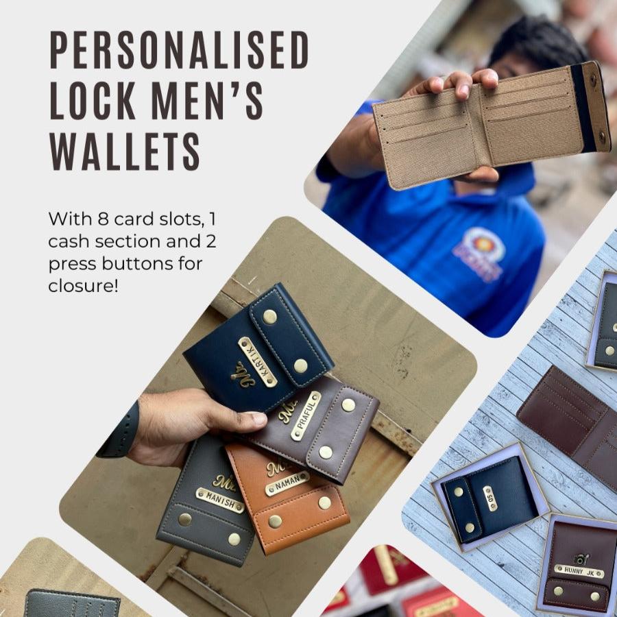 Personalised Lock Mens Wallet - The Gifting Era
