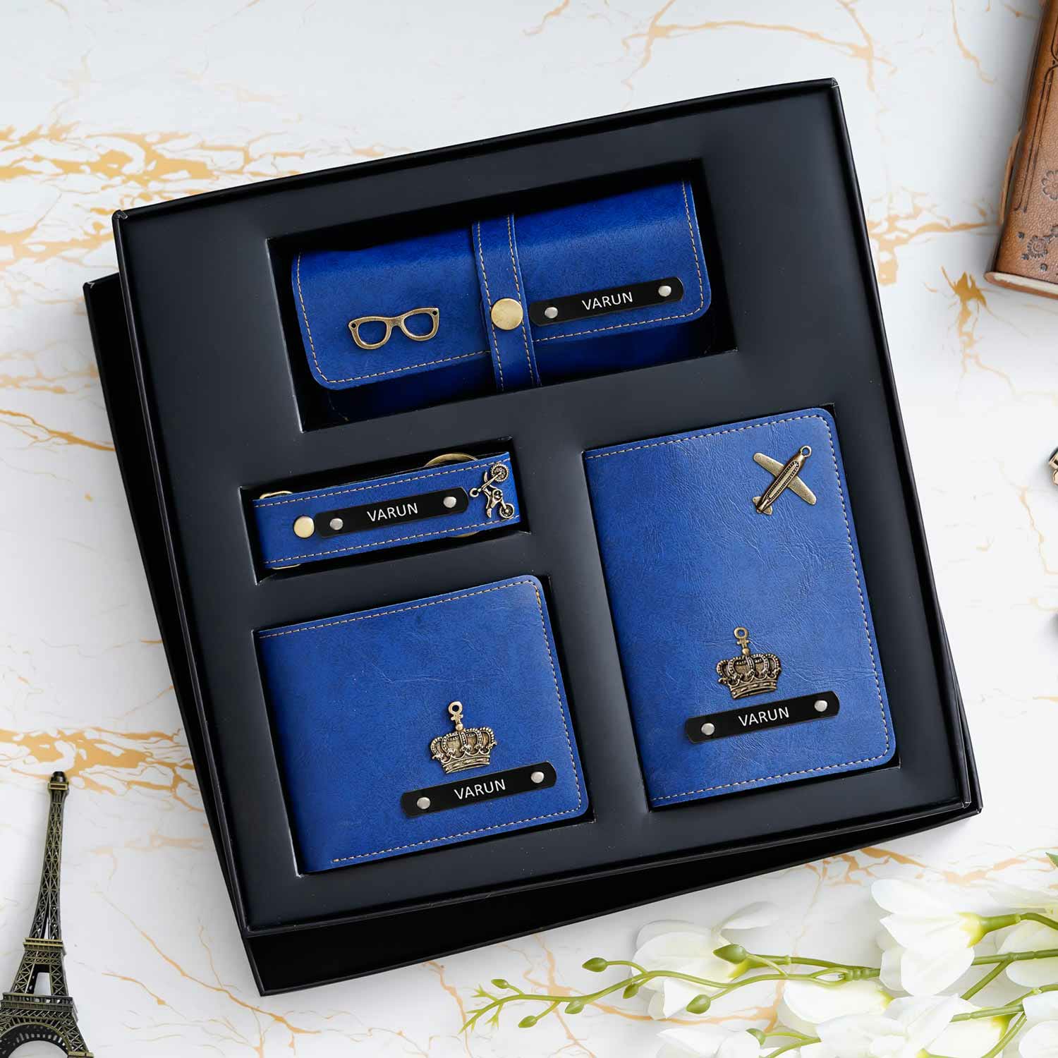 Personalised Premium Imported Leather Set of 4 for Men's - The Gifting Era