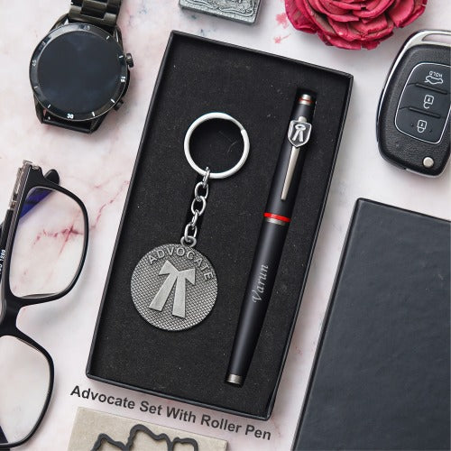 Personalised Professional Doctor, Advocate, & CA - Roller, Ball Pen & Keychain Set - The Gifting Era