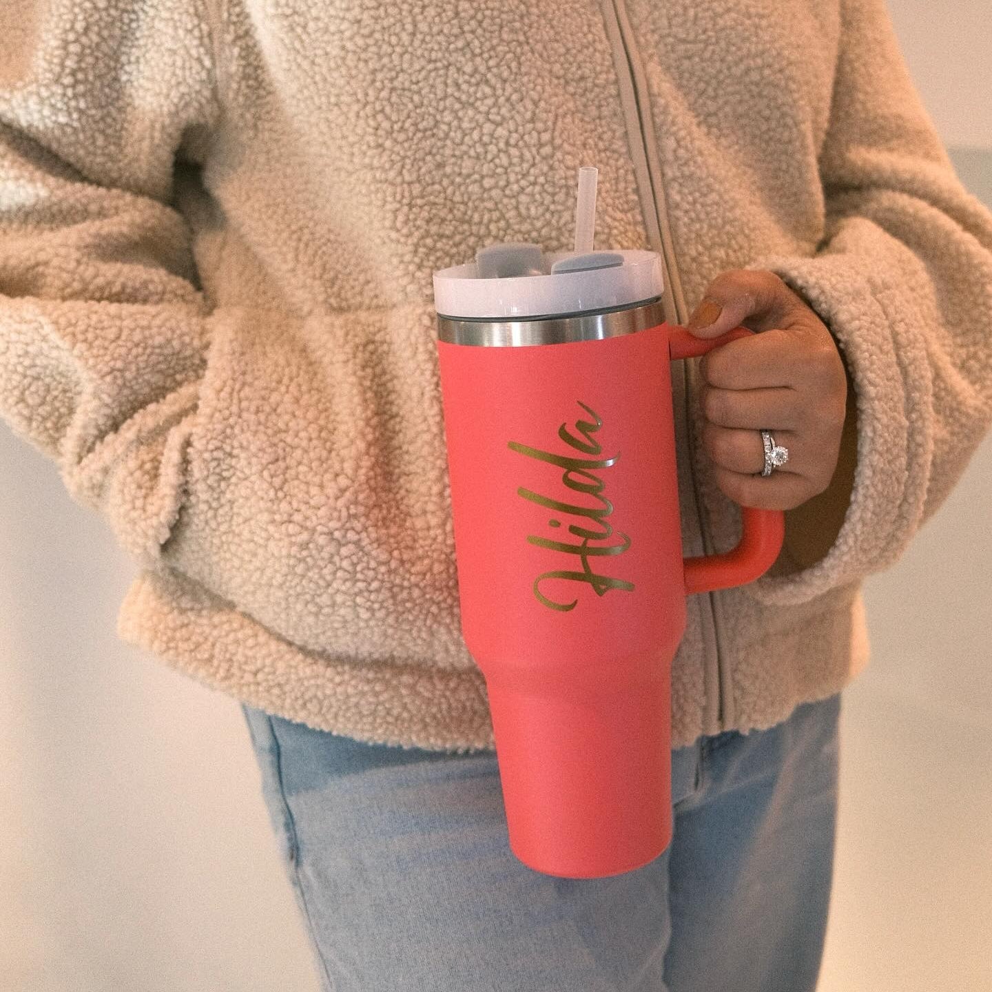 Personalised Stanley 1200 ml Vacuum Insulated Tumbler - Best Tumbler for Gym & Outdoors - The Gifting Era 