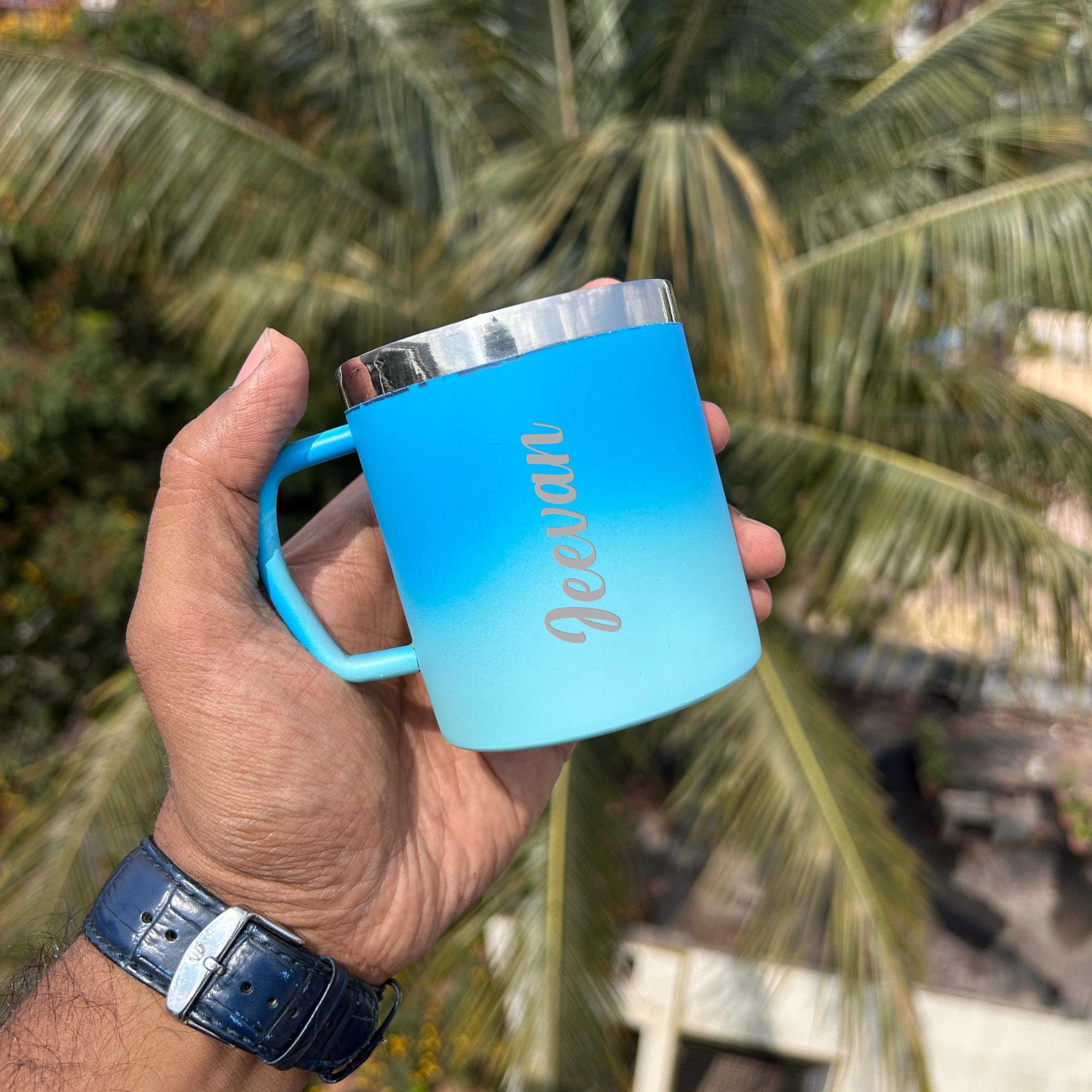 Personalised Texas Steel Vacuum Mug - 180 ML - The Gifting Era