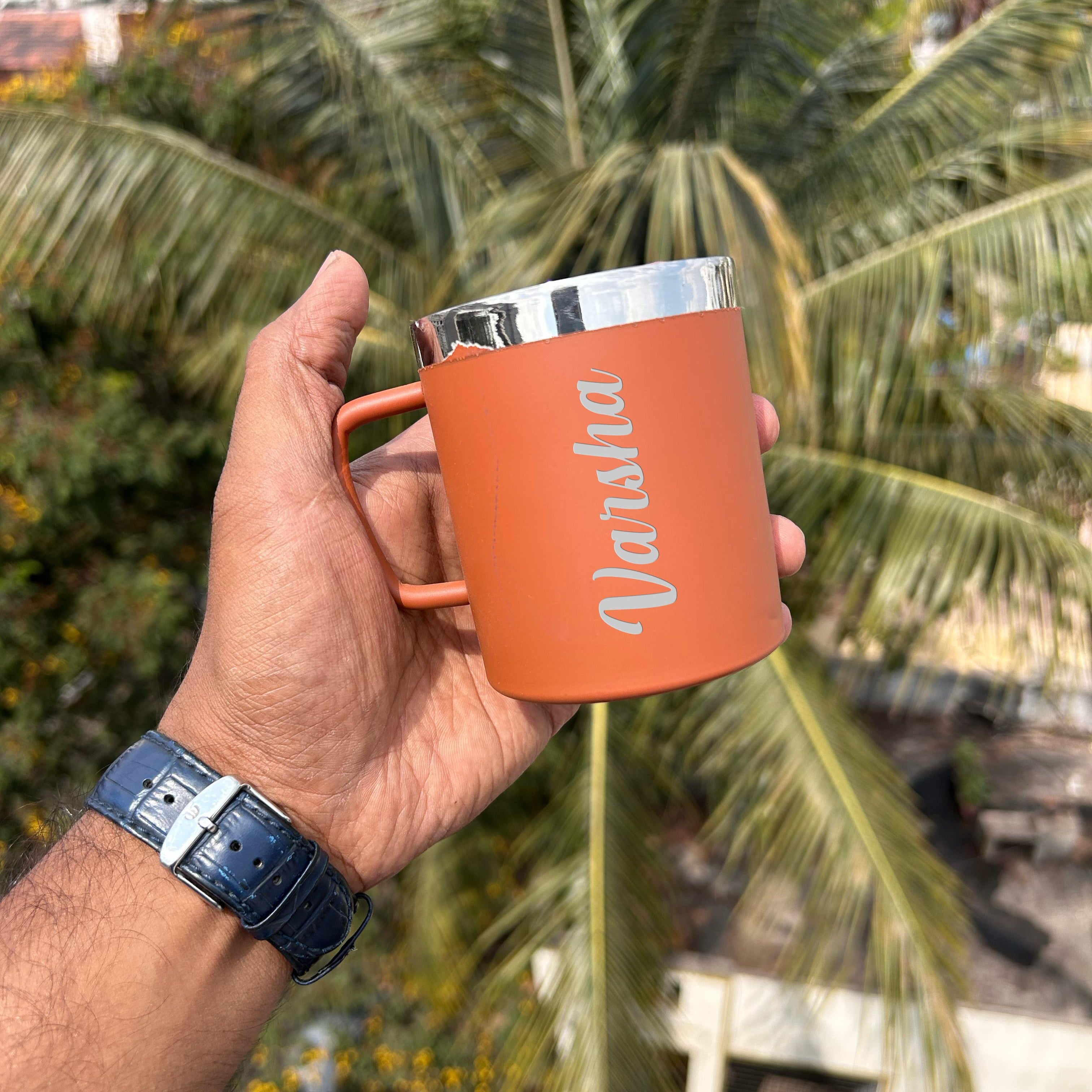 Personalised Texas Steel Vacuum Mug - 180 ML - The Gifting Era