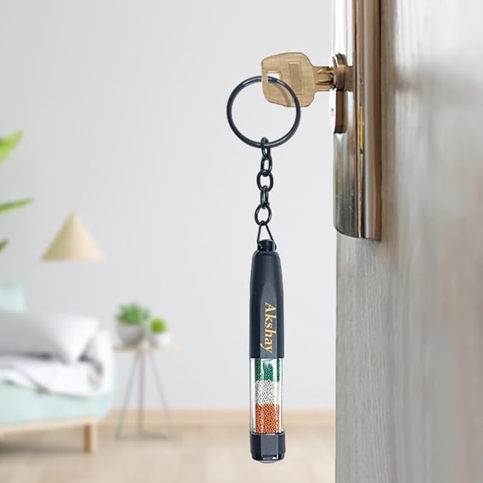 Personalised Tricolor Metal Cube Pen & Keychain Set with Matte Finish - The Gifting Era