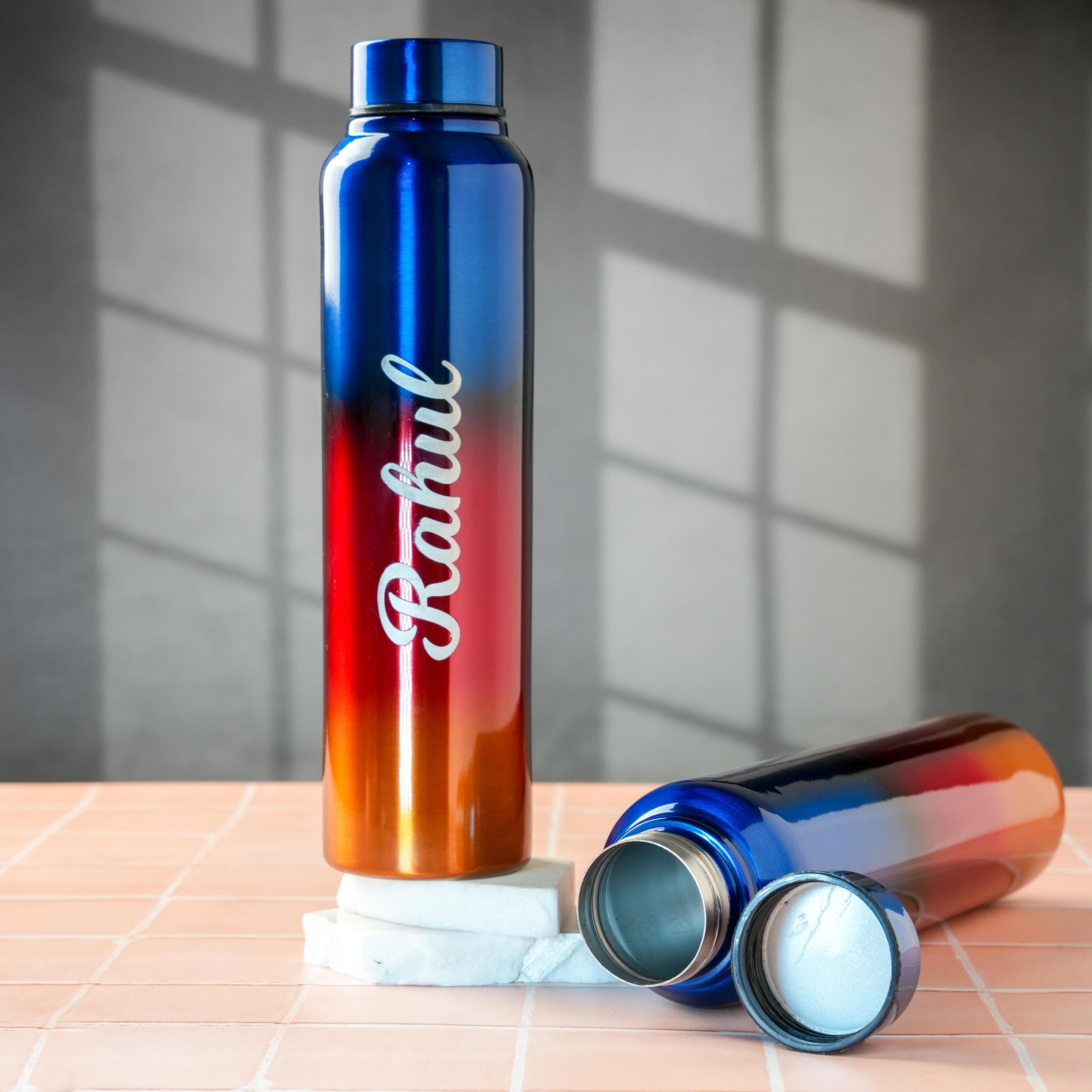 Personalised Triple Tone Steel Bottle - 950ML - The Gifting Era