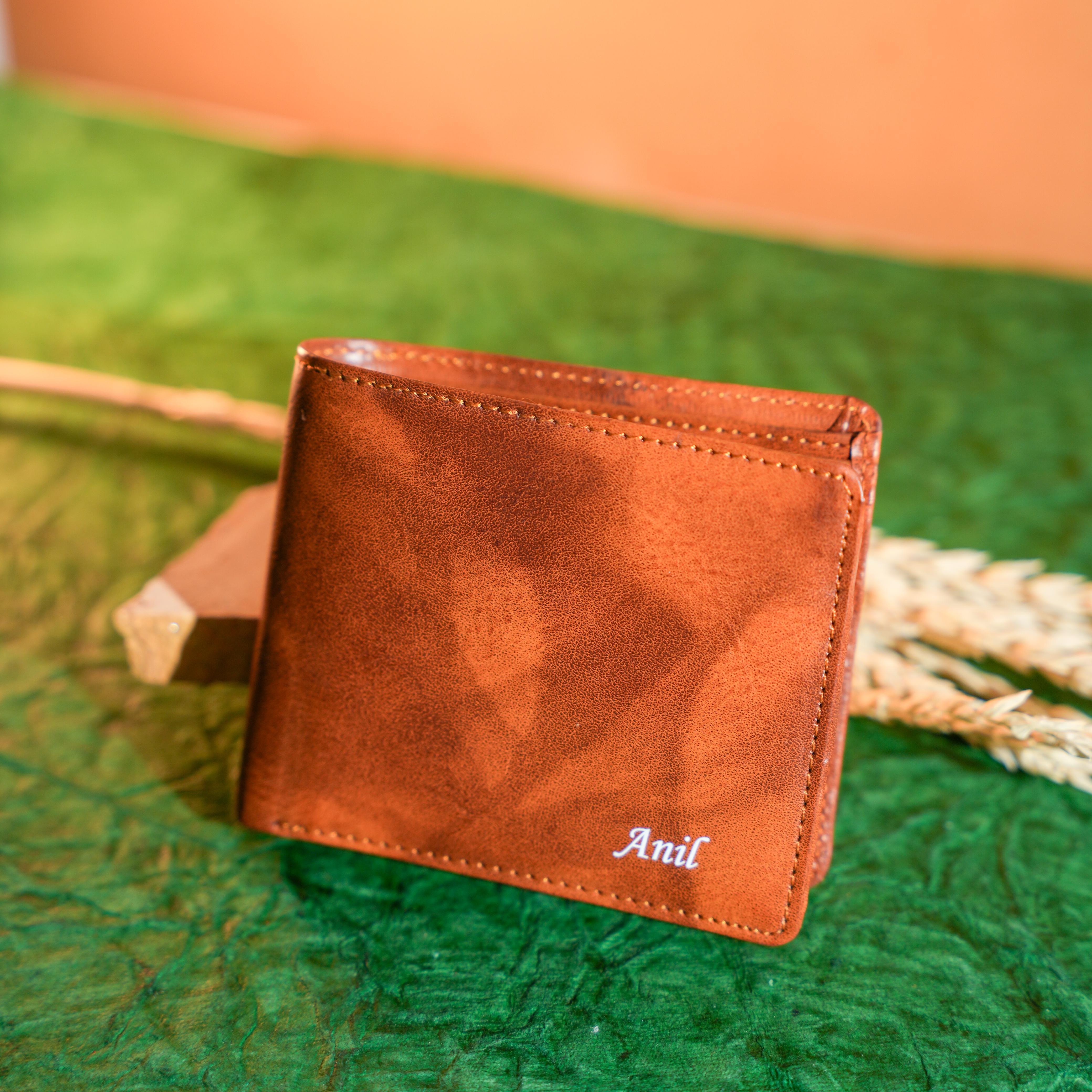 Personalised Turbo Mens Leather Wallet - The Gifting Era