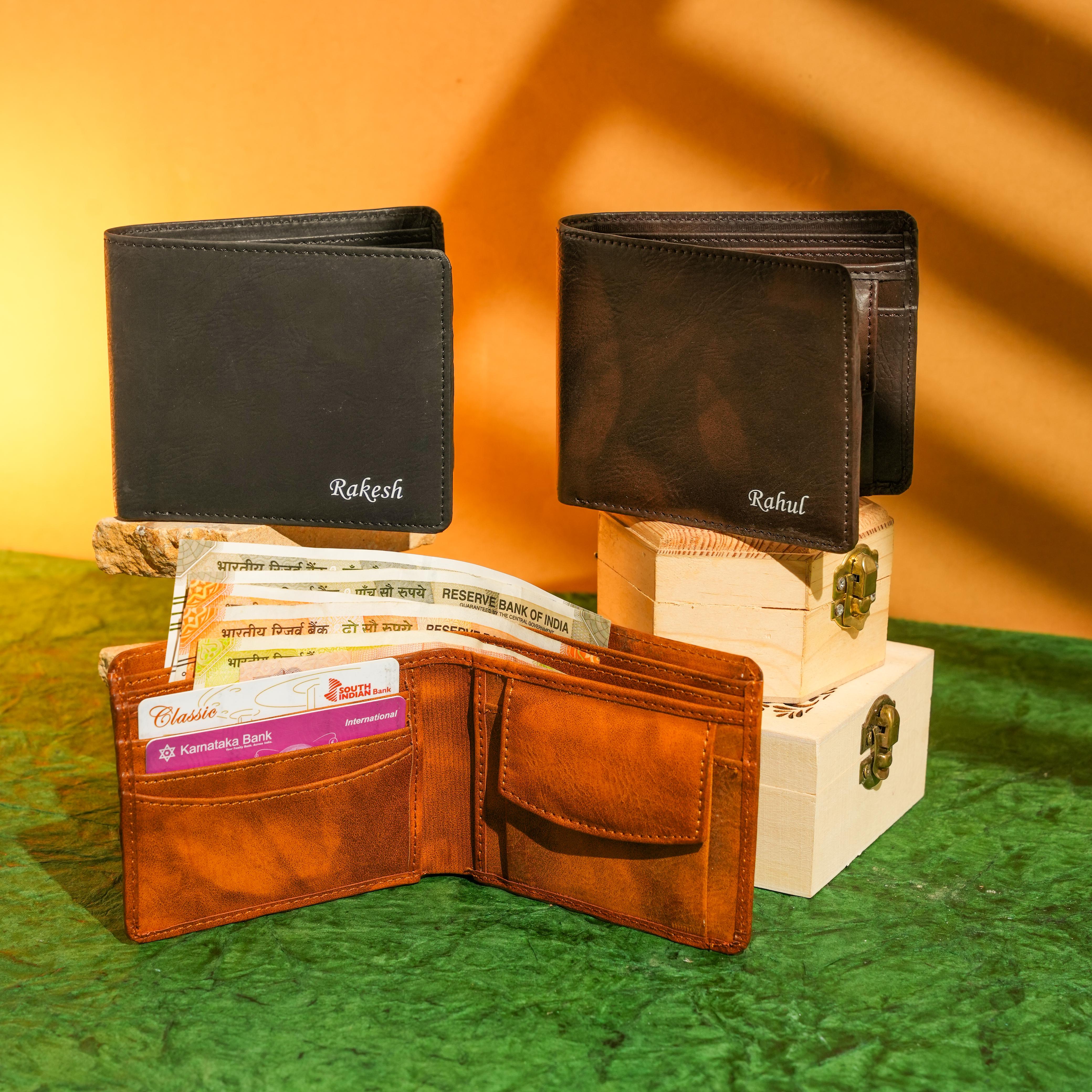 Personalised Turbo Mens Leather Wallet - The Gifting Era