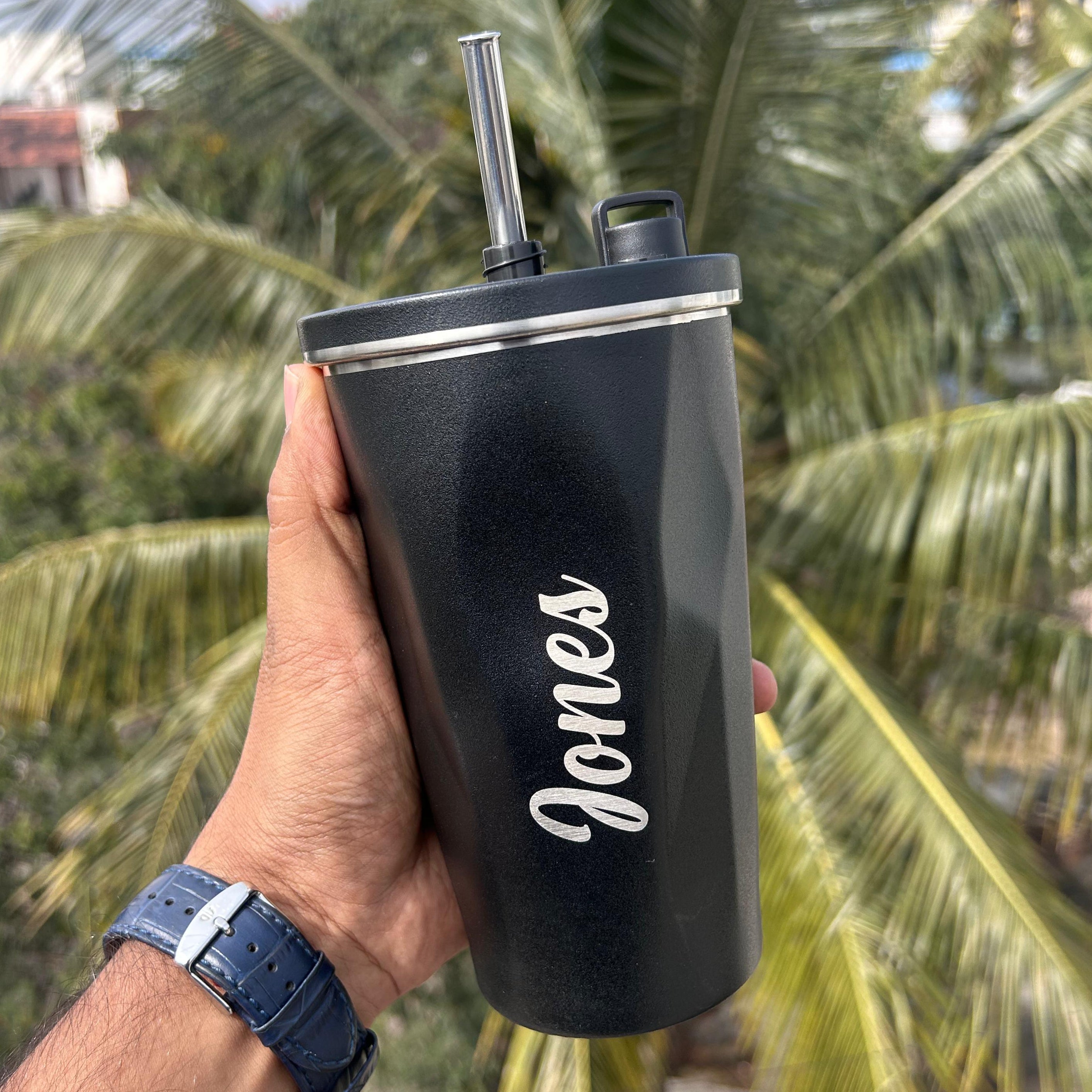 Personalised Umbrella Vacuum Tumbler - 450 ML - The Gifting Era