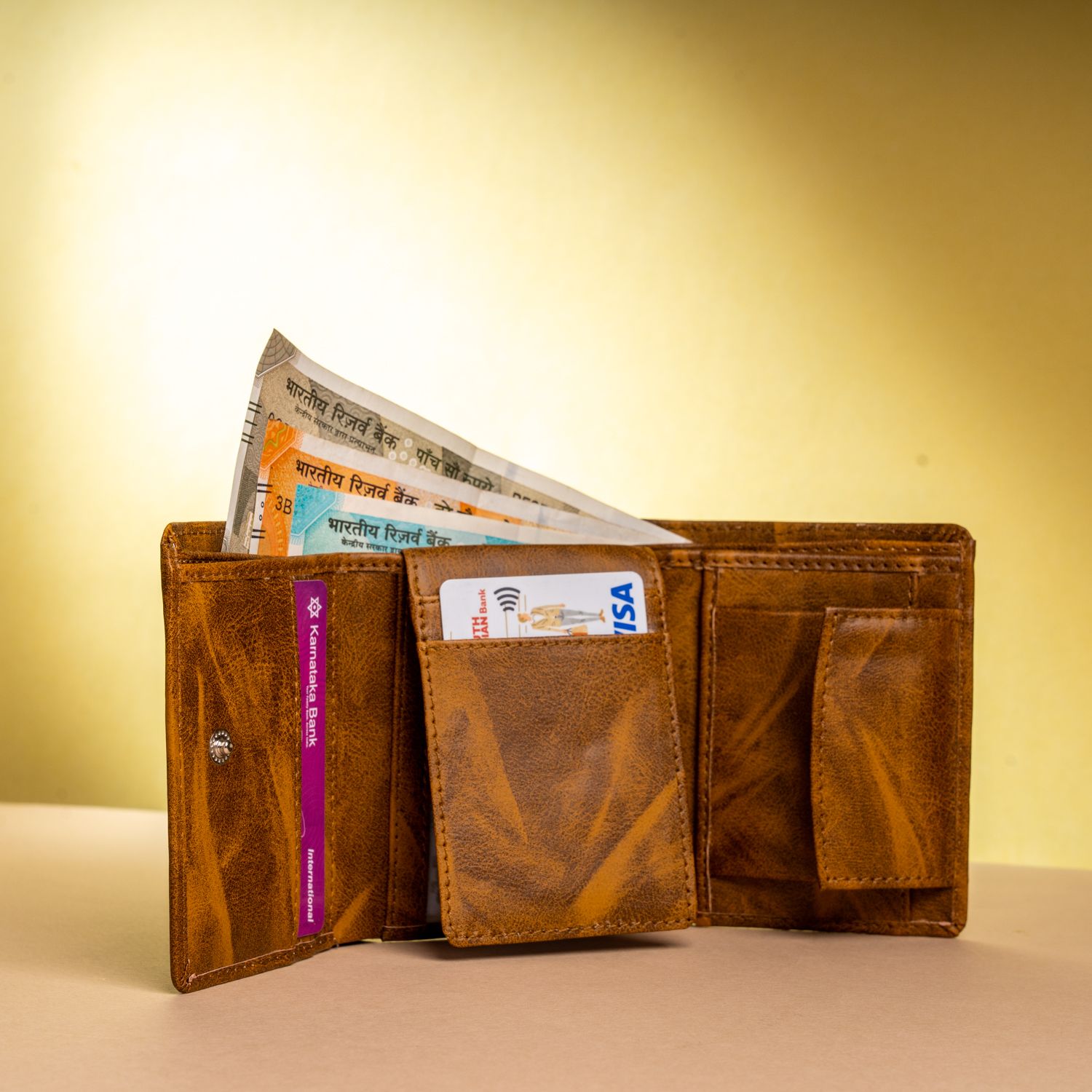 Personalised Unisex 3 Fold Organiser Leather Wallet - The Gifting Era