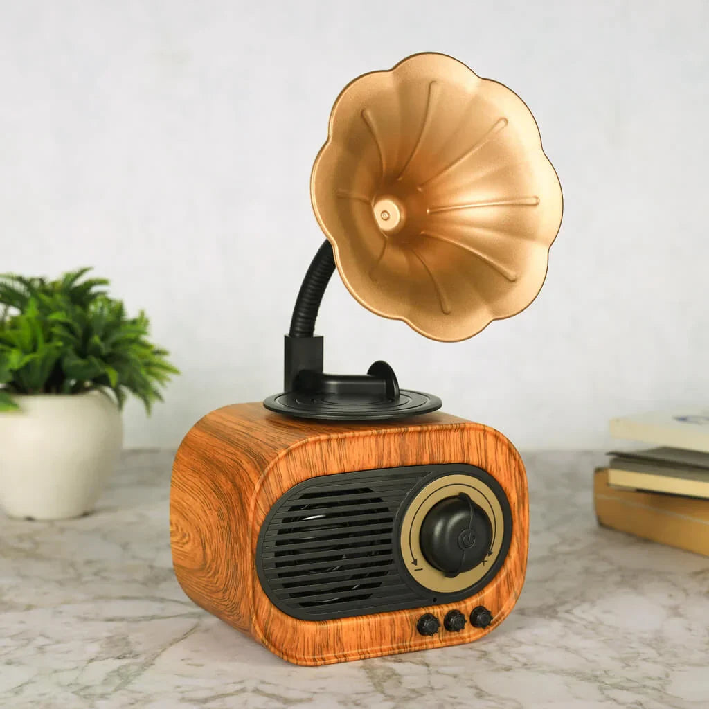 Personalised Vintage Retro Gramophone Antique Bluetooth Speaker - The Gifting Era