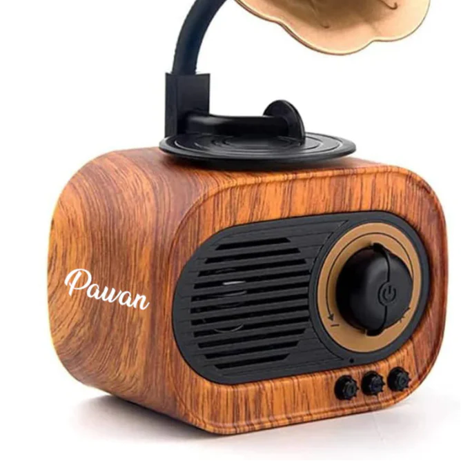 Personalised Vintage Retro Gramophone Antique Bluetooth Speaker - The Gifting Era