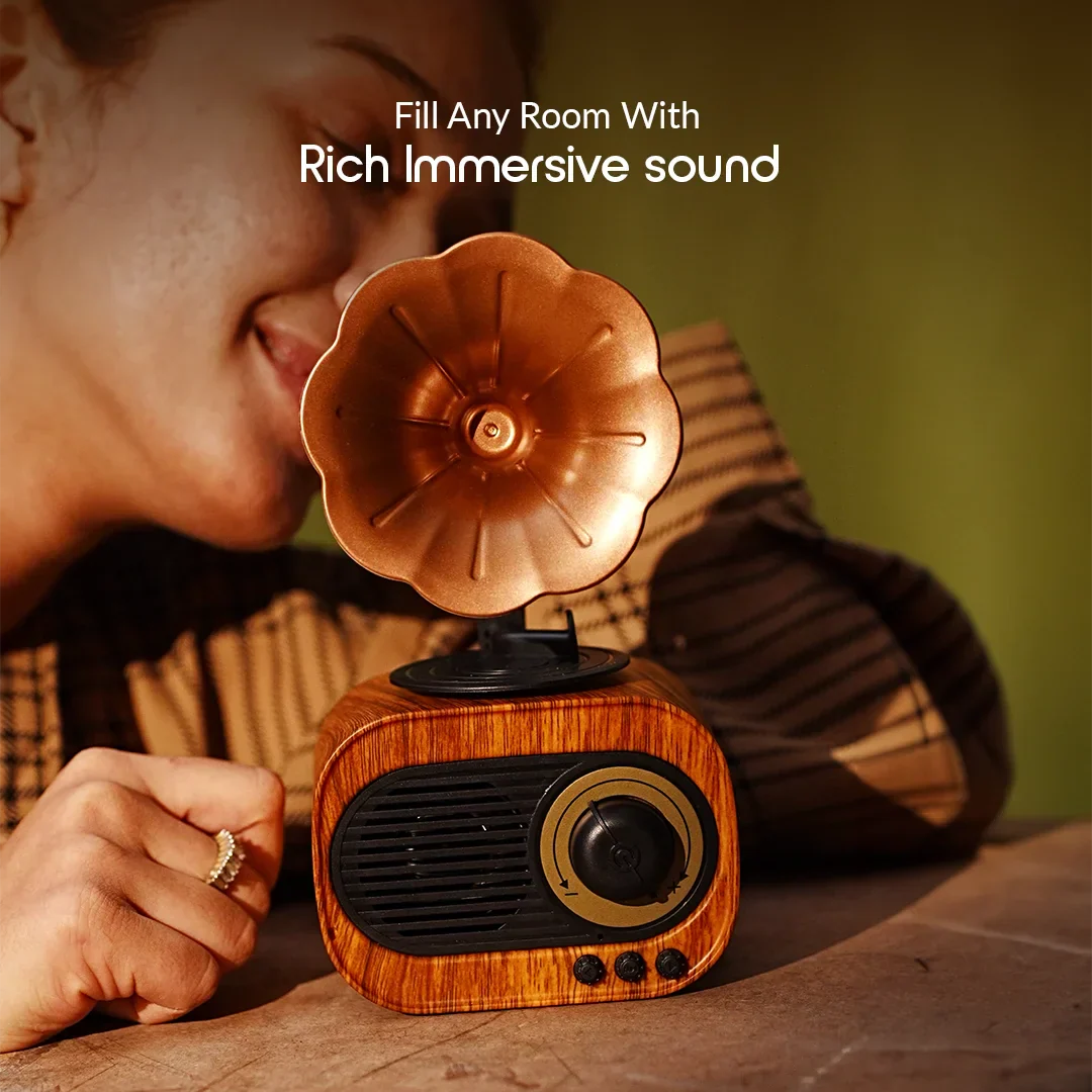 Personalised Vintage Retro Gramophone Antique Bluetooth Speaker - The Gifting Era 