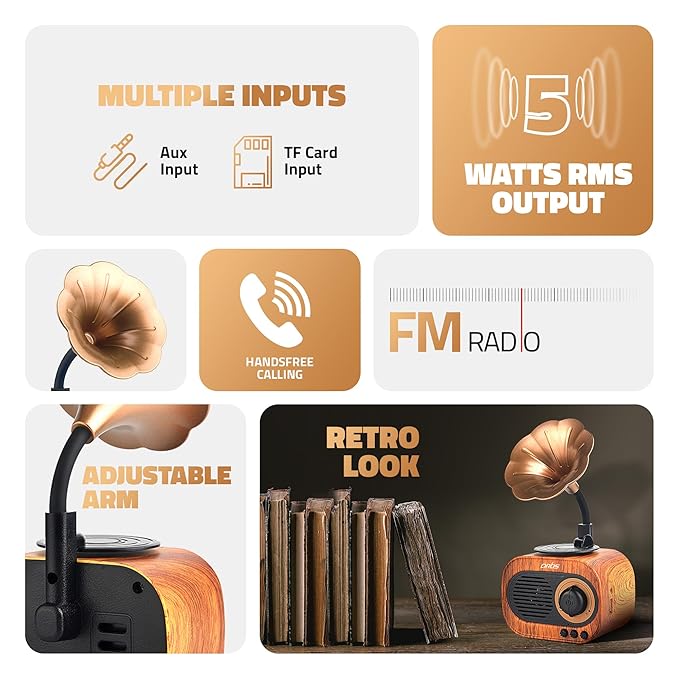 Personalised Vintage Retro Gramophone Antique Bluetooth Speaker - The Gifting Era 