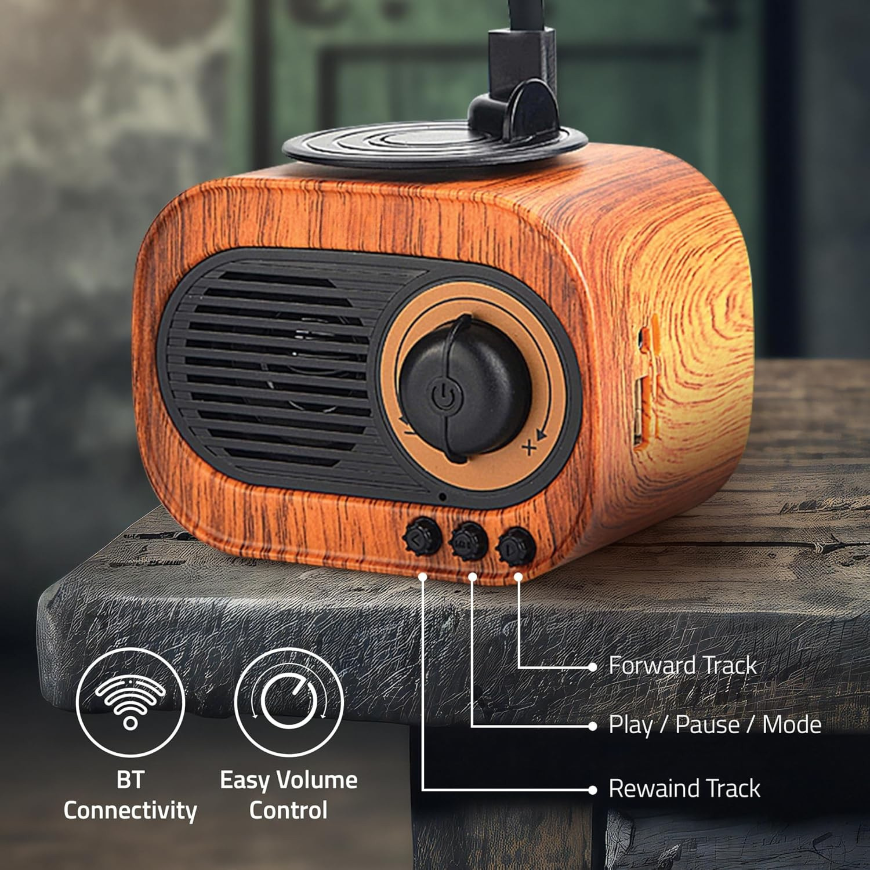 Personalised Vintage Retro Gramophone Antique Bluetooth Speaker - The Gifting Era
