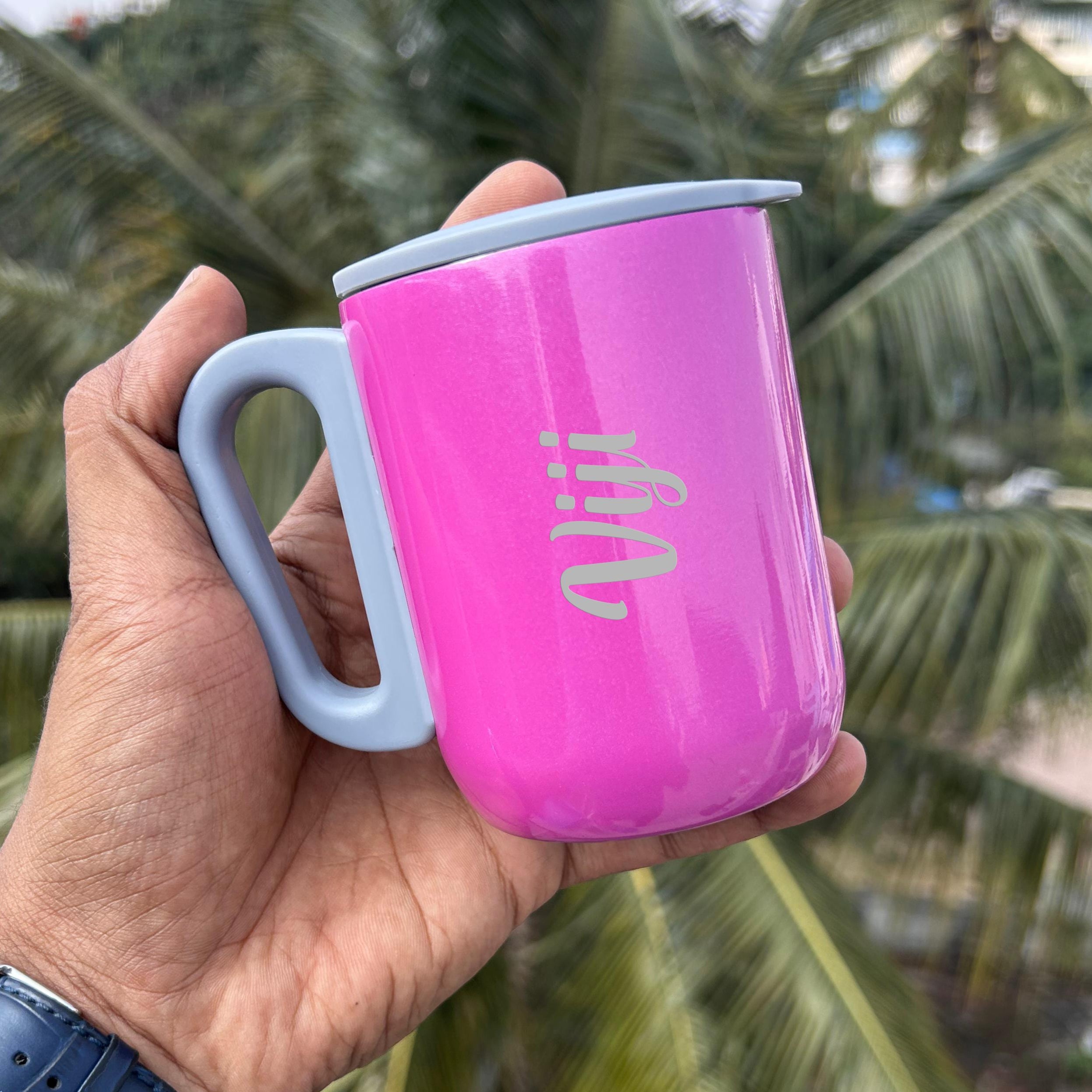 Personalised Windsor Coffee Steel Vacuum Mug with Lid - 180 ML - The Gifting Era