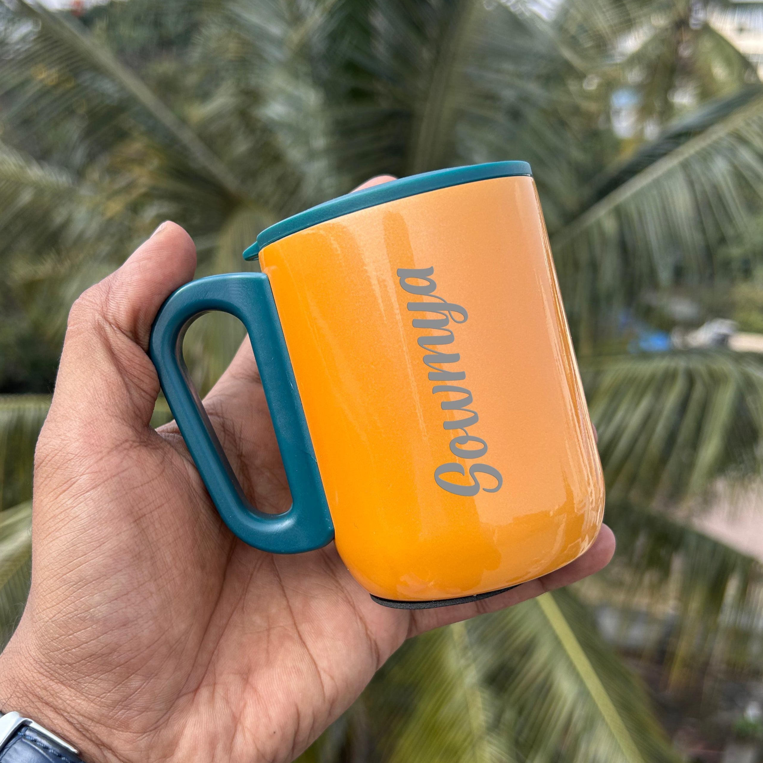 Personalised Windsor Coffee Steel Vacuum Mug with Lid - 180 ML - The Gifting Era