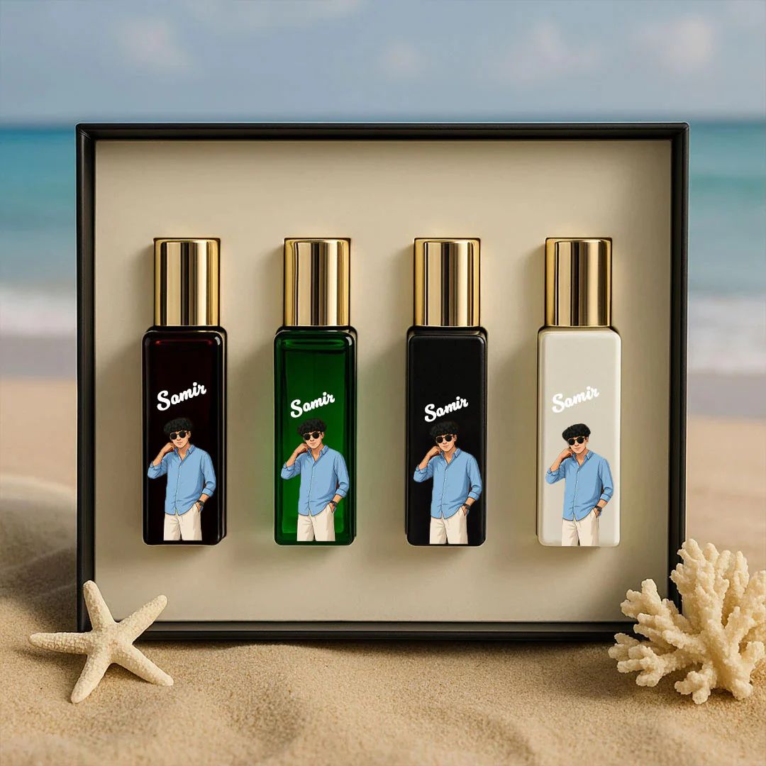 Personalised Bellavita Perfume Gift Set for Him or Her - 4 X 20 ML