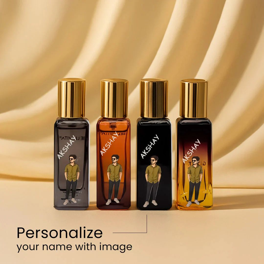 Personalised Bellavita Perfume Gift Set for Him or Her - 4 X 20 ML